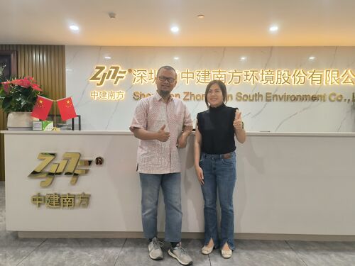 Latest company news about Kunden aus Indonesien besuchten China Construction Shenzhen Zhong Jian South Environment Co., Ltd.