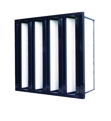 H13 H14 Reinraumluftfilter, Industrieglas W-Typ Faser V Bank HEPA-Filter