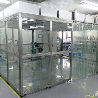 H14 HEPA Soft Wall Cleanroom Booth Portable einfach zu montieren mit Laminar Flow FFU Decken PVC Vorhang