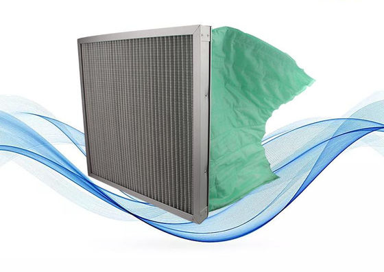 1um Taschenluftfilter Glasfaser für HVAC-System 45%-95% Filtrationseffizienz