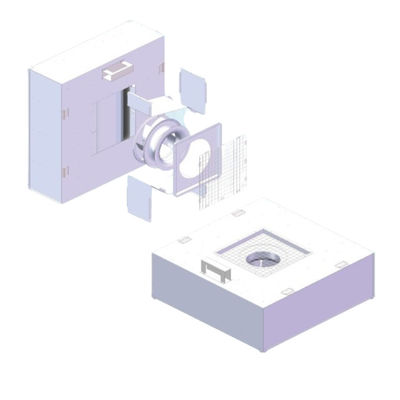 Aluminiumlegierung FFU Lüfterfilter mit H13/H14 HEPA-Filtern für die Luftfiltration in Reinräumen