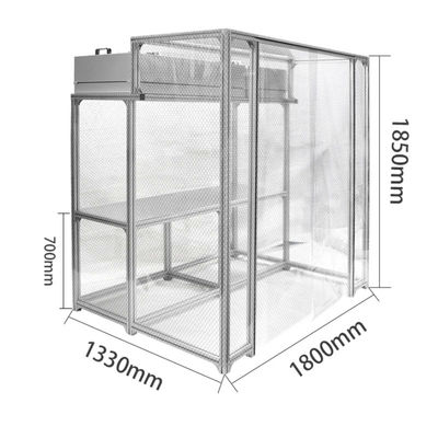 Einfache Installation Portable Air Filtration Commercial Booth Sitting Bench mit 99,99% 0,3um Porosität und HEPA oder ULPA Filtern