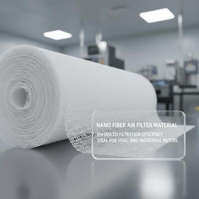 quality Nanofaser-Luftfiltermaterial Verbesserte Filtrationseffizienz Luftfiltration Medium Ideal für HLK- und Industrie-Filter factory